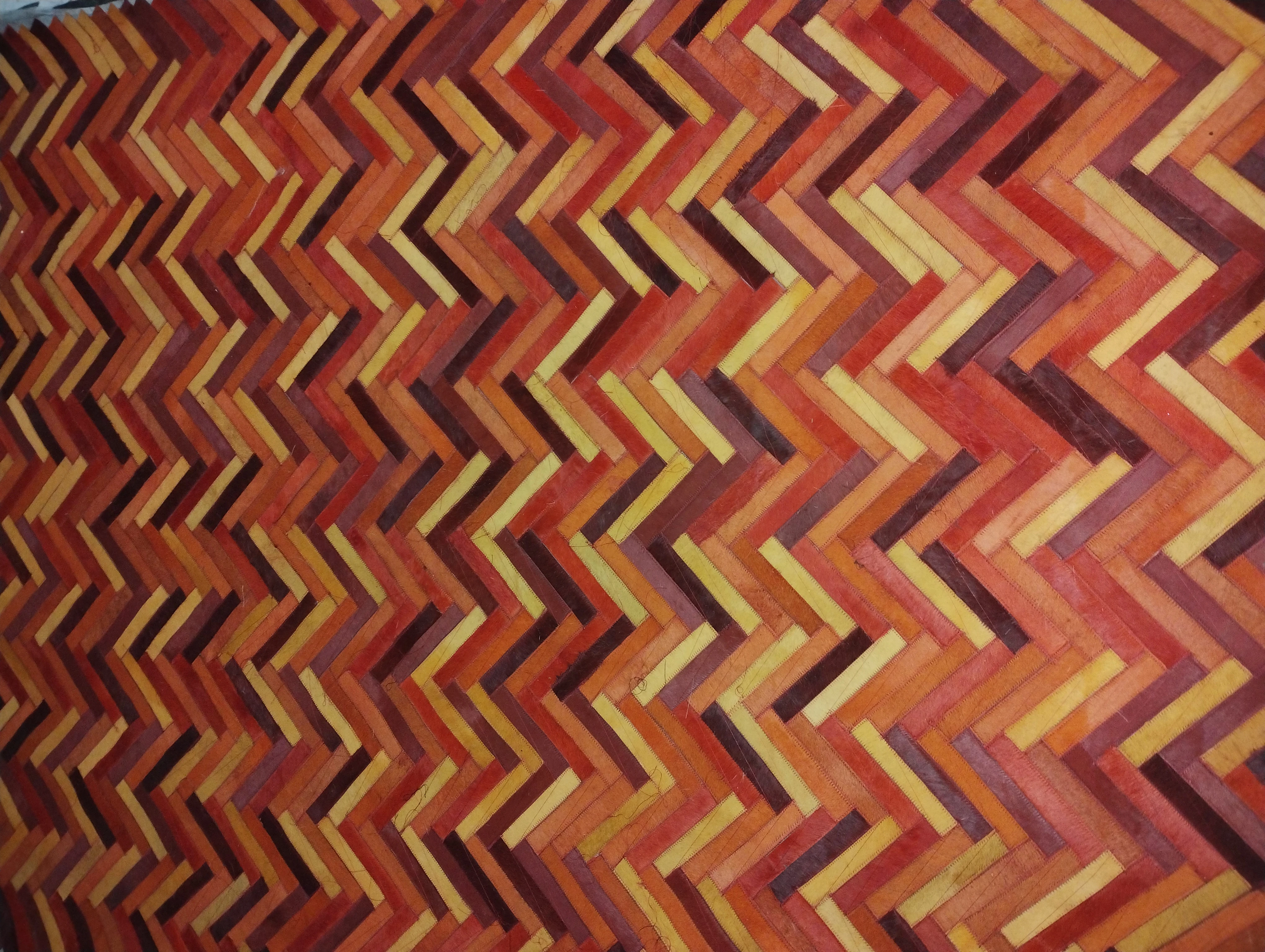 Cow Hair on Genuine Leather Carpets 