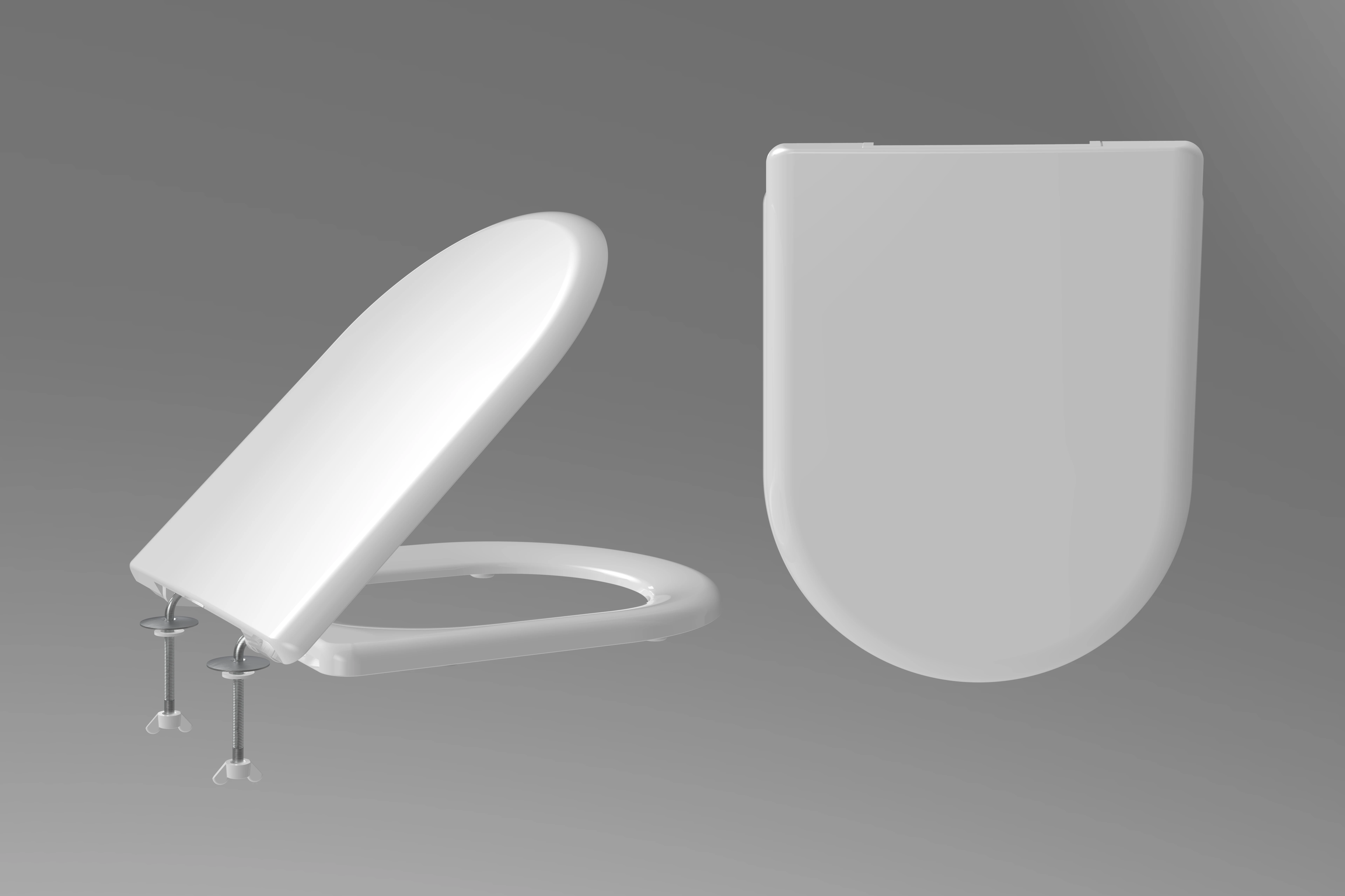 Toilet Seat with SS Hinges, Gala Mdl, Eu/Style, White