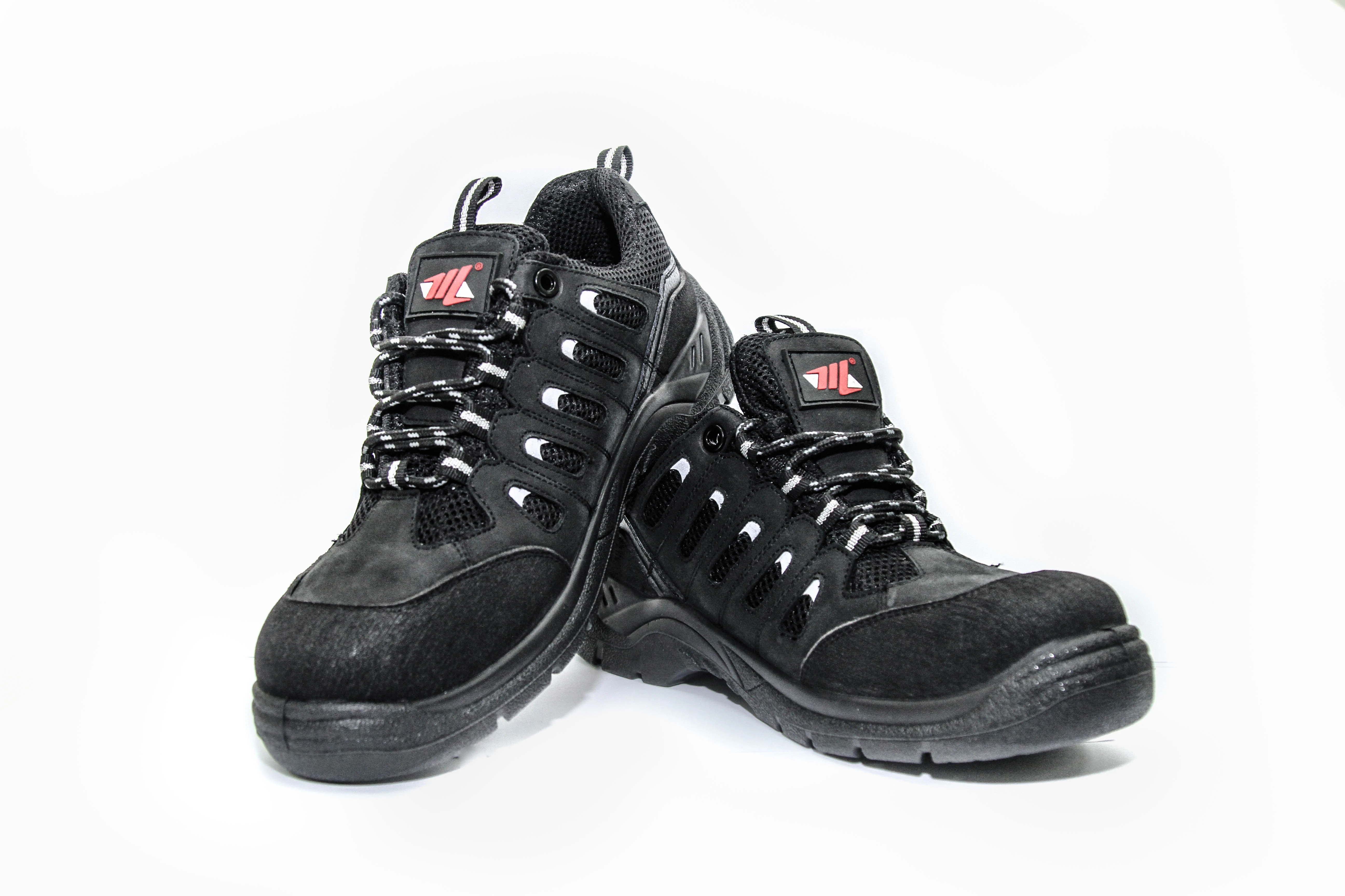 Safety Shoes Tactical 7730 En20345 Buff Nubuck S3 Leather Upper W/ Composite Toe Cap Size 46 (Grey)