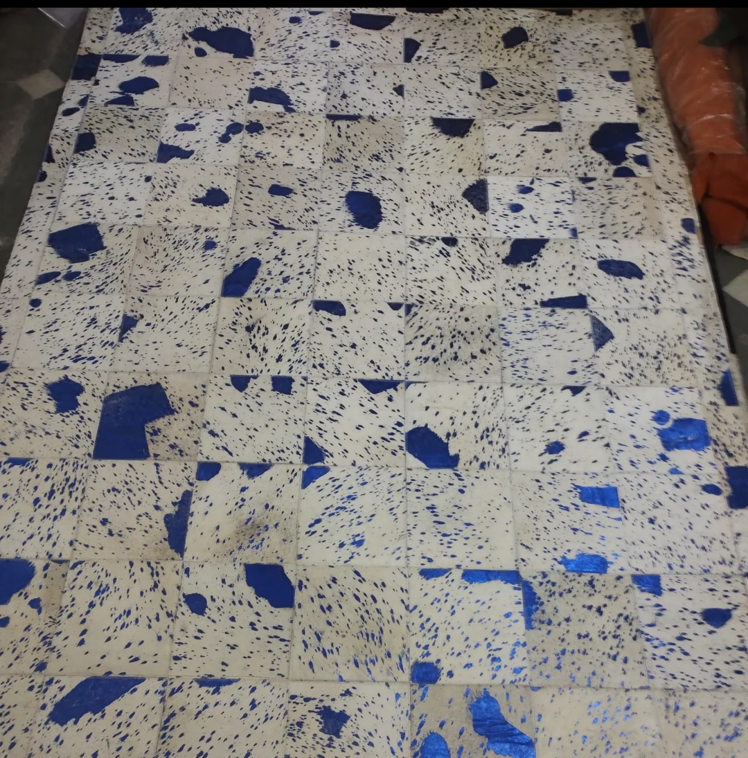 Cow Hair on Genuine Leather Carpets 