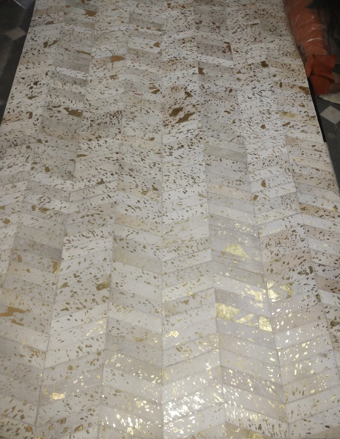 Cow Hair on Genuine Leather Carpets 