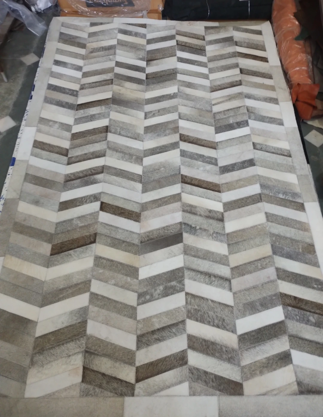 Cow Hair on Genuine Leather Carpets