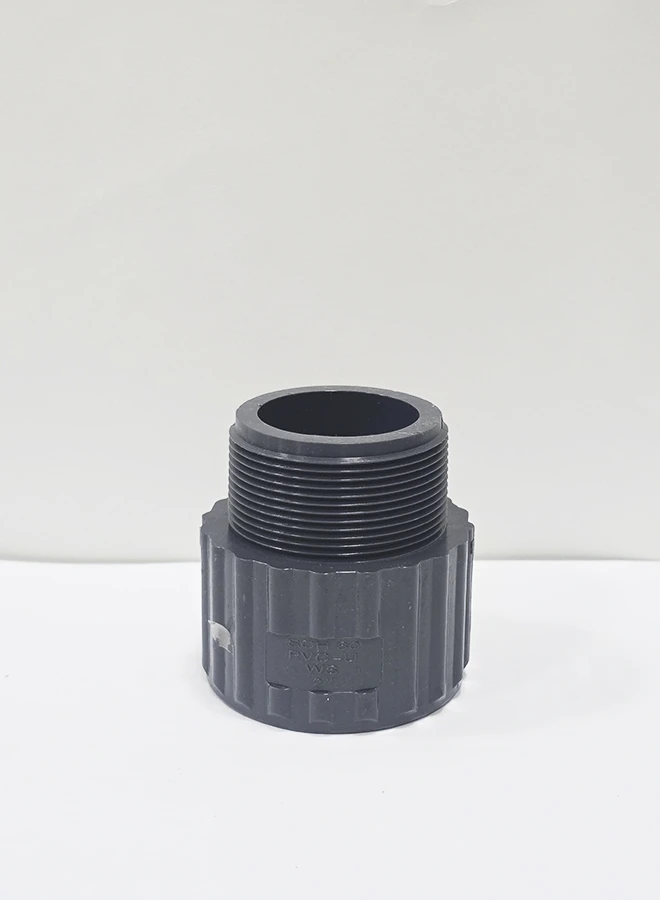 2" Male Threaded Adapter Sch80 Grey