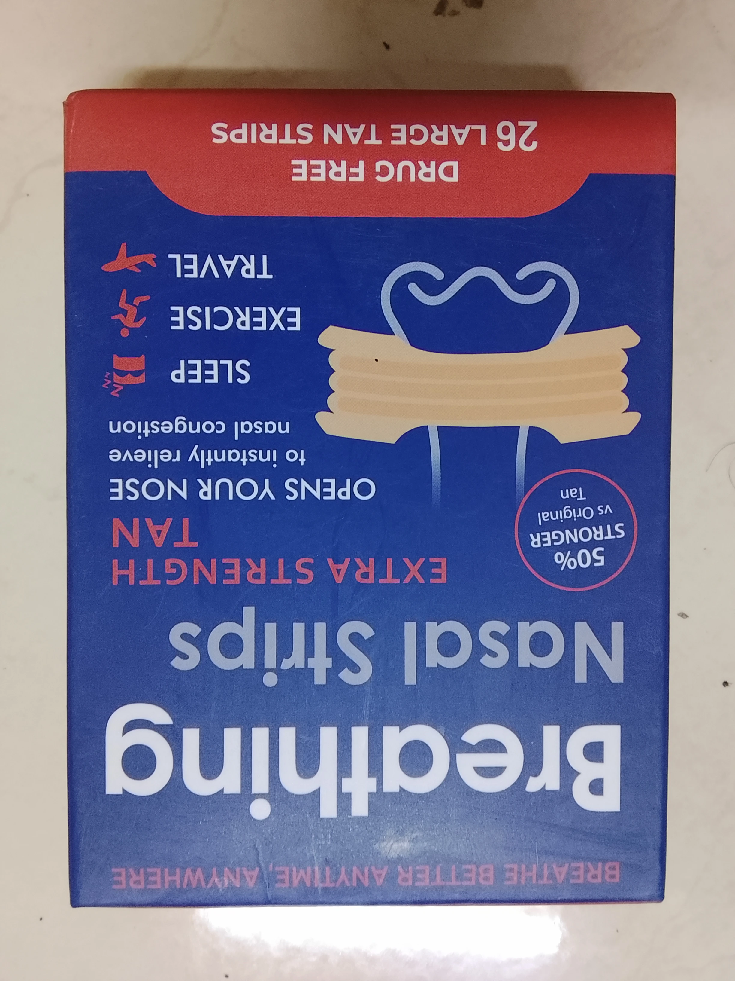 Breathe Right Nasal Strips Tan 26strips