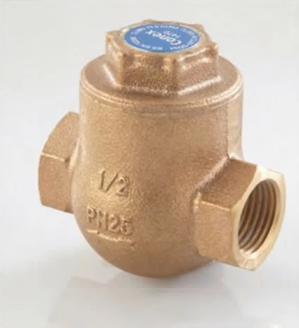 Swing Check Valves, Dn25 Pn25, 1470 Model, Gasket:Epdm, 1" Dia, Body & Bonnet: Brass
