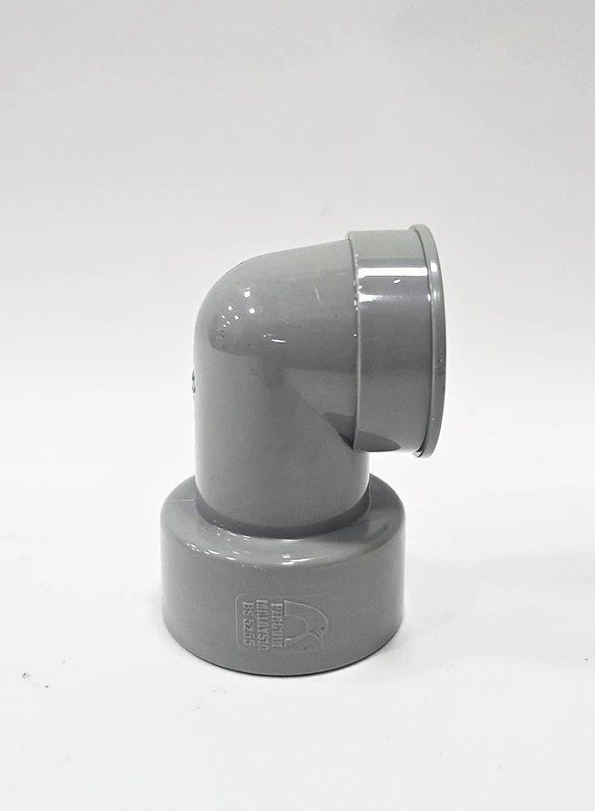 Female Thrd Knuckle Elbow, 1 1/2"X2", Olive Grey