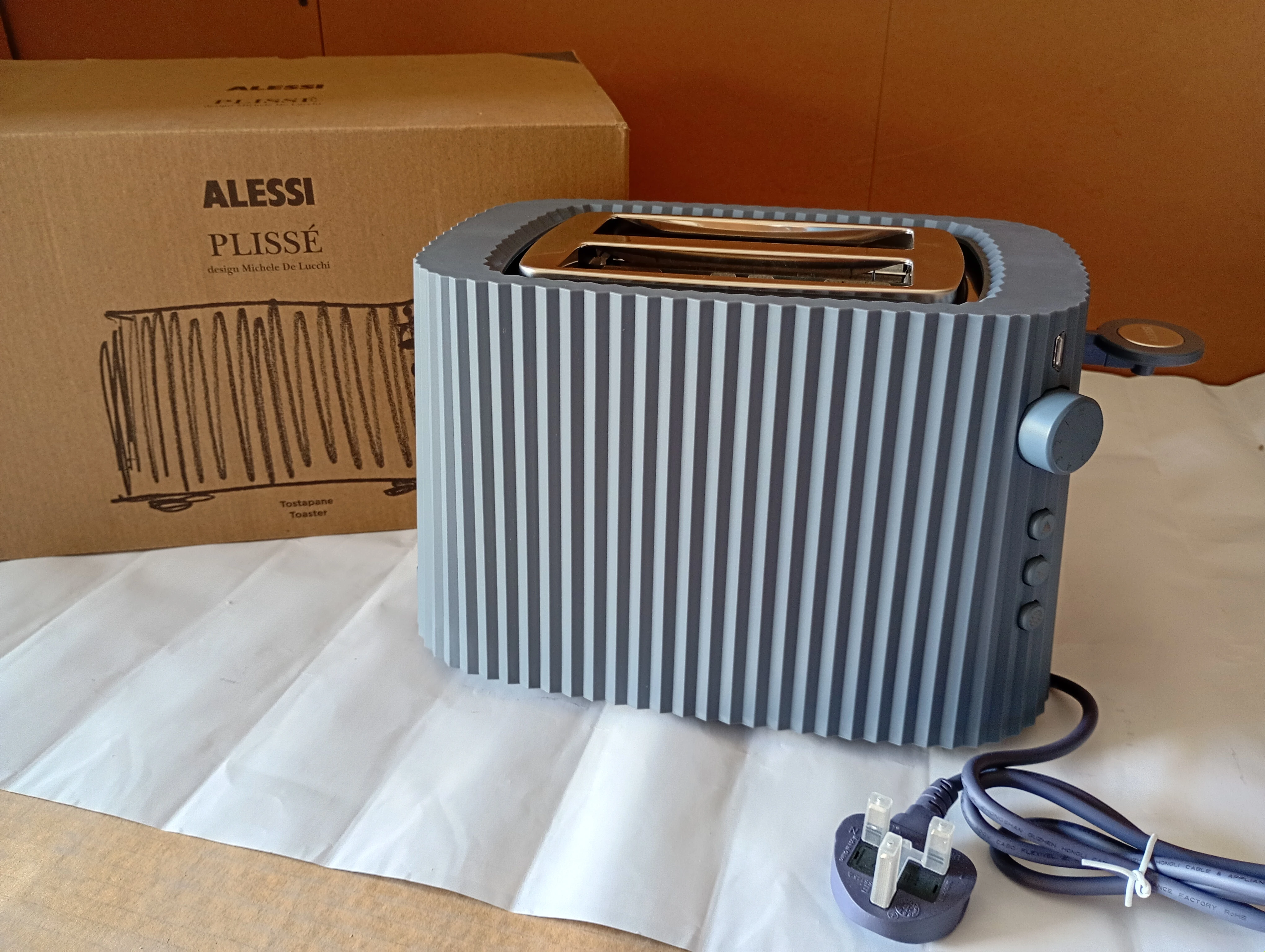 Alessi Plisse Toaster - GREY