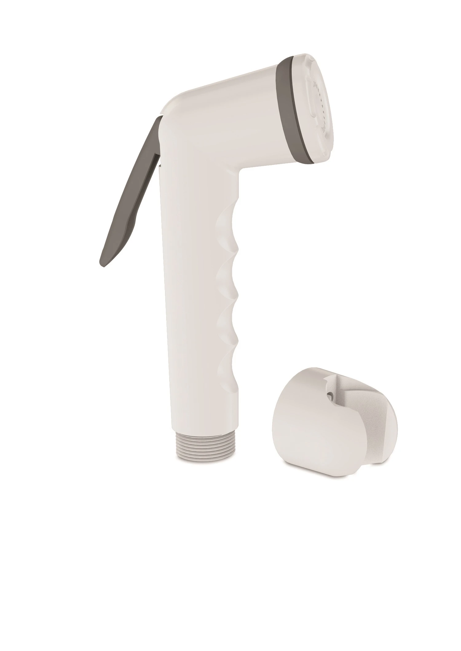 Shut Off Hand Shower Long White