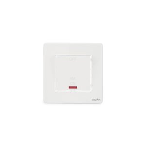 NEOX 1 Gang DP Switch with Power Indicator, 45A Dp, Material: Pc Panel & Stainless Steel Support