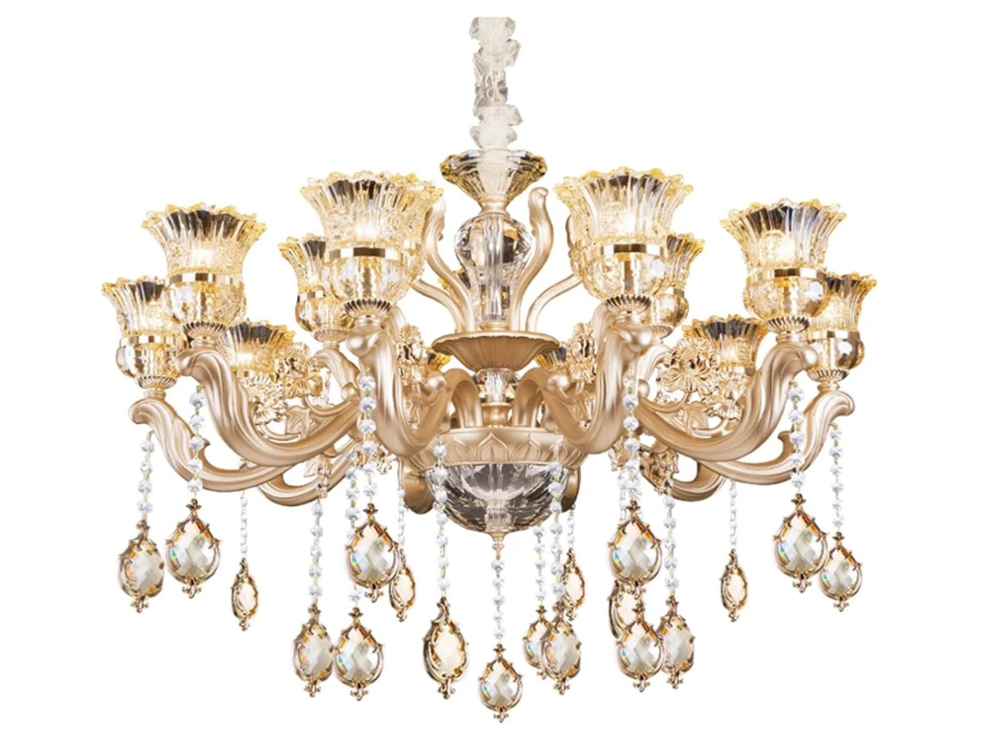 European Luxury Atmospheric Crystal Chandelier Living Room 
