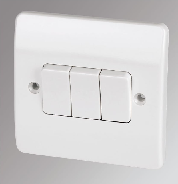 3-Gang 2-Way Light Switch White