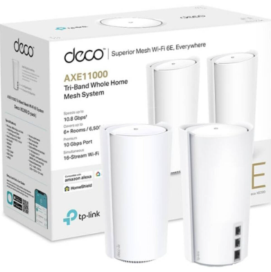 TP LINK AXE11000 Whole Home Mesh Wi-Fi 6E System(Tri-Band)