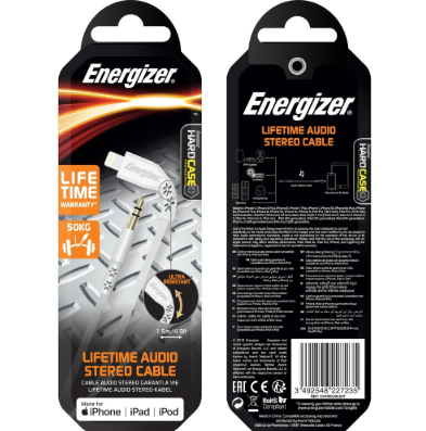ENERGIZER Cable Lightning Audio 1.5m