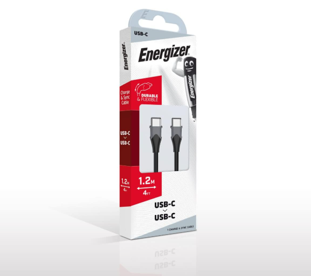 ENERGIZER Cable USB-C/2.0BICOLOR 1.2M Black