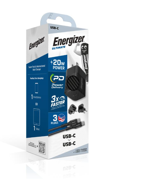 ENERGIZER Wall Charger 20W Multi Plug+USB C Cable