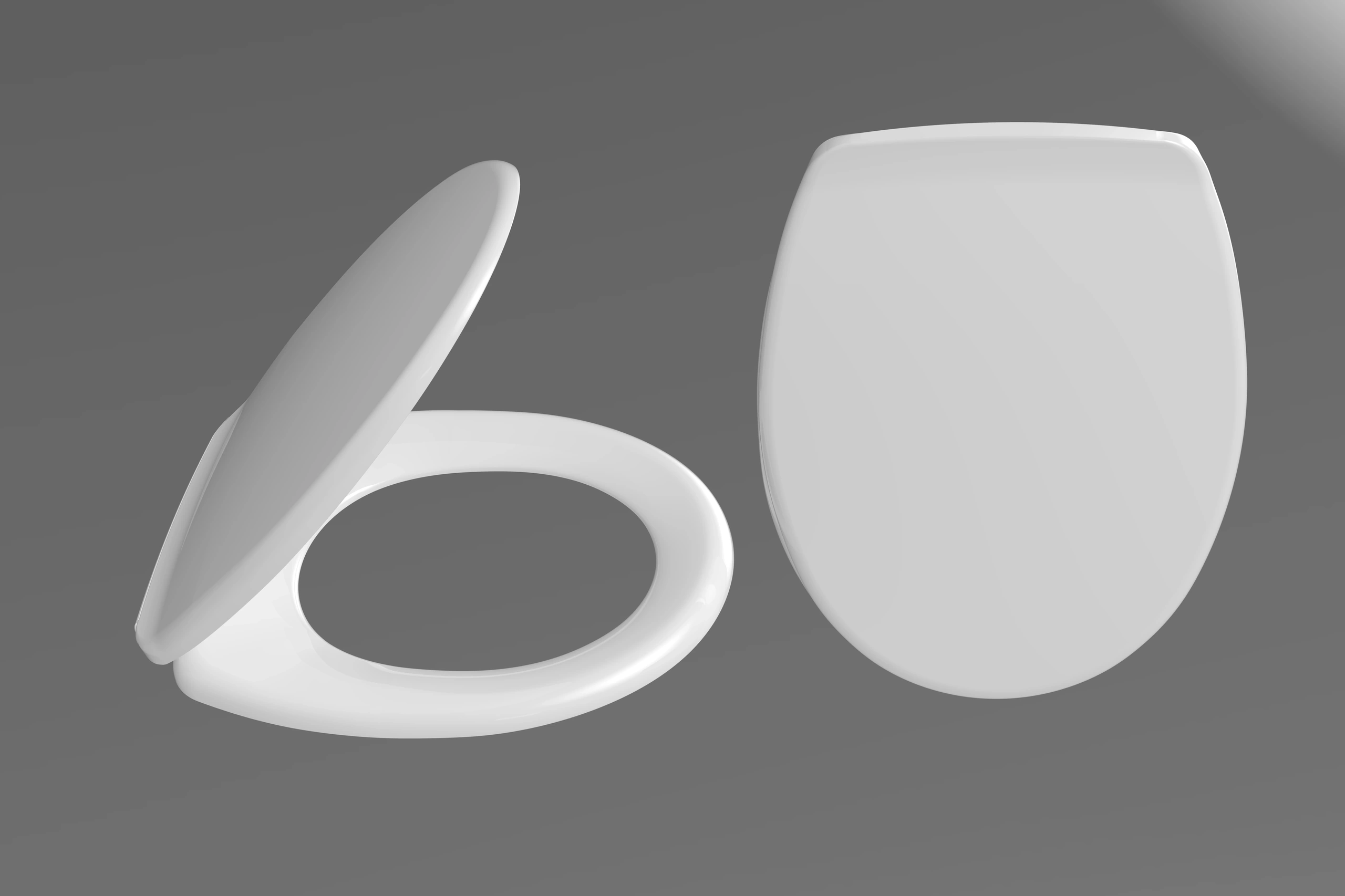 Toilet Seat W/Plastic Hinges, King Mdl, Eu/Style, White