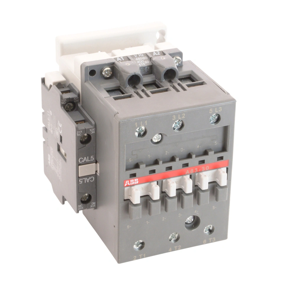 ABB 3 POLE CONTACTOR, 230-240V 50HZ / 240-260V 60HZ, 30KW, 3NO, 1NO+1NC AUXILIARY CONTACTS