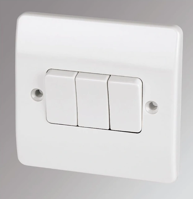 3-Gang 2-Way Light Switch White