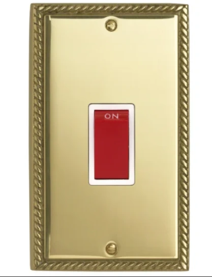 2 Gang Vertical DP  Brass Switch