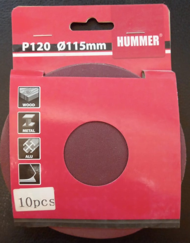 Sand Paper Velcro Red All Sizes 100/120/180/320